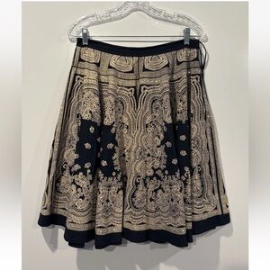 Refuge Cotton‎ Boho Paisley Print Skirt Sequins Womens Size Medium (877)